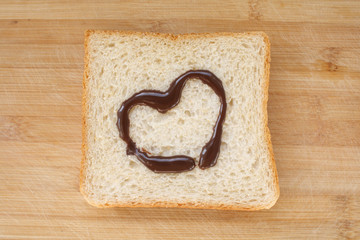 Heart on bread