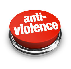 Anti-Violence Protest Red Round Button End Fighting War