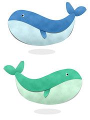 whale isolate on white background