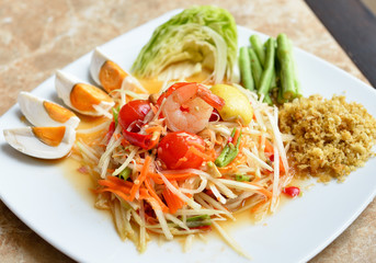 Papaya Salad ,Som Tum Thai Food
