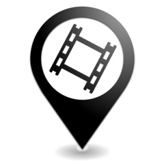 diapositive sur symbole localisation noir