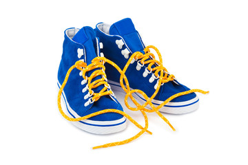 Blue sneakers