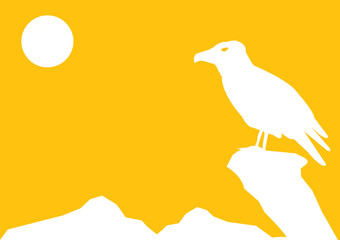 Silhouette of eagle