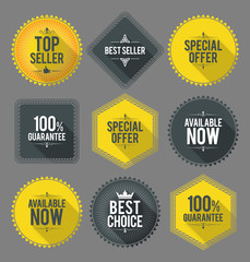 Promo badges and labels. EPS10.