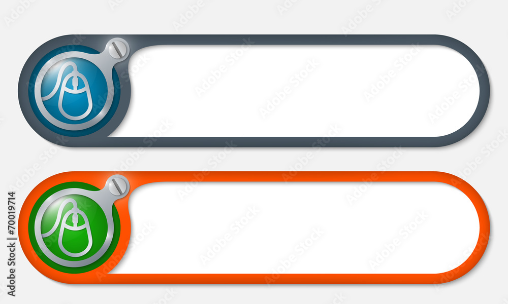 Fototapete vector buttons with screw and mouse symbol