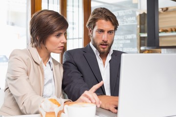 Business colleagues working on their break