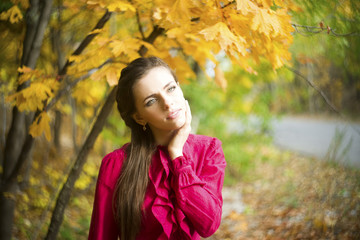 Autumn beauty woman portrait