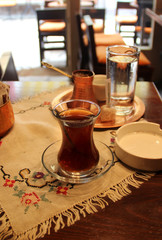 Turkish tea and coffee on the table