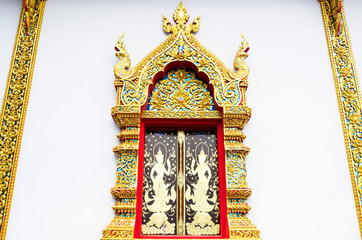 Thai style window of temple