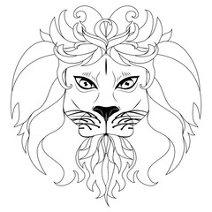 Stylized Lion Head
