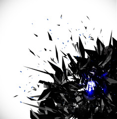 Explode in Space Abstract Background, Vector illustration