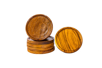 Wooden glass coasters