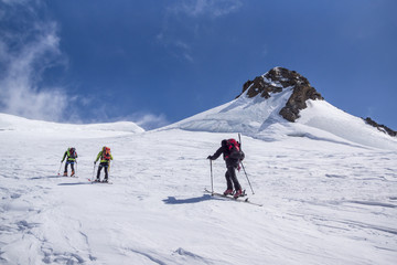 Fototapeta na wymiar Skitour in den Bergen