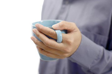 Woman Hold Cup Of Coffee