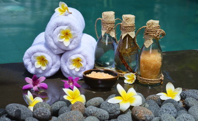 Obraz premium At the Spa, concept in a luxury Villa on Bali Island