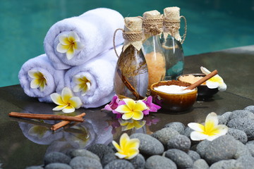 At the Spa, concept in a luxury Villa on Bali Island