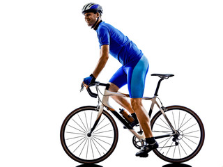 cyclist cycling road bicycle silhouette