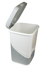 trash can with lid isolated on white background