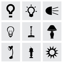 Vector black light icons set