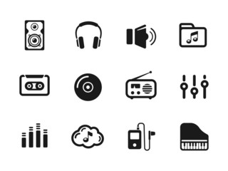 Several music themed icons