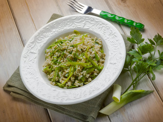 risotto with leek