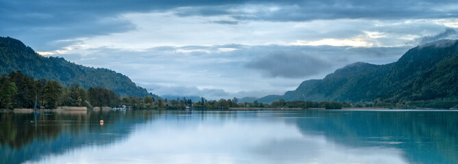 morning twilight on the lake