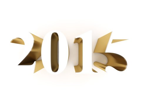 2015 happy new year - white background calendar