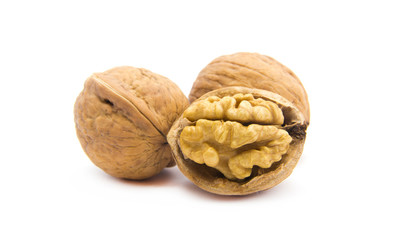 Dried walnut close up
