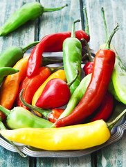 Chili Peppers, Colorful Spicy Peppers