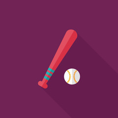 Baseball flat icon with long shadow,eps10