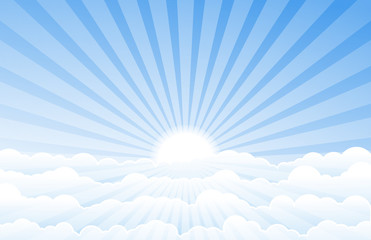 Sky with clouds vector