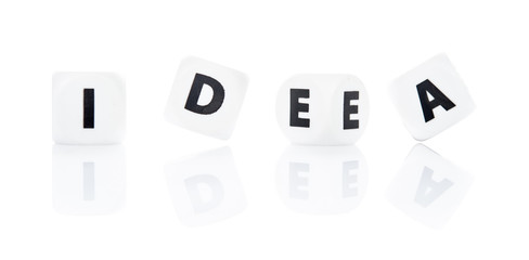 Letters block business concept for idea