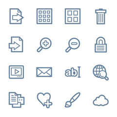 Image viewer web icons set