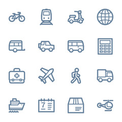 Transport web icons set
