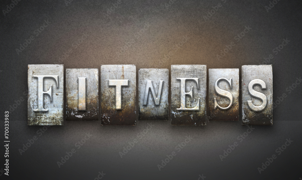 Wall mural Fitness Letterpress