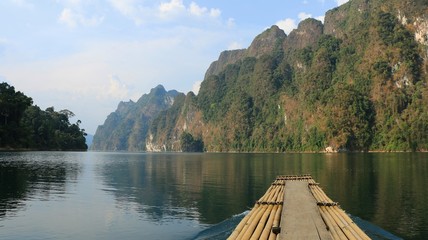 The Chiewlarn Dam Lake Landscape in Thailand