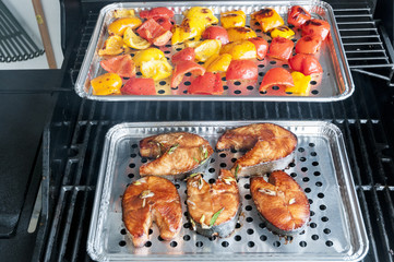 Salmon and vegetable