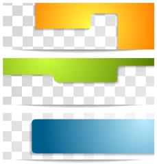 Bright geometry tech banners