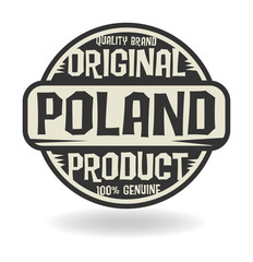 Abstract stamp with text Original Product of Poland