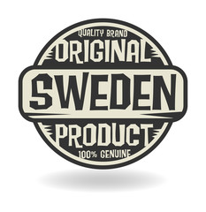 Abstract stamp with text Original Product of Sweden