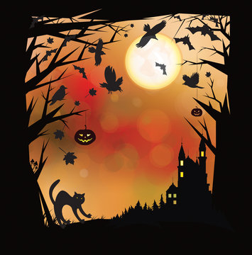 Vector Halloween background.