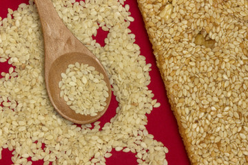 Sesame honey bar and sesame seed