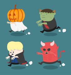 illustration of Halloween monster