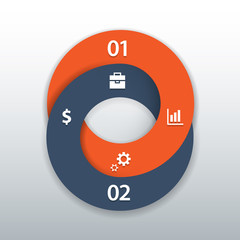 Modern business circle options infographics. Vector illustration