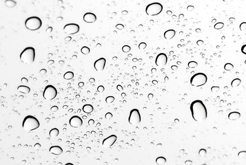 Background of water drops on glass