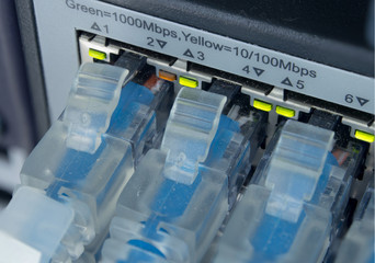 Network switch and UTP ethernet cables
