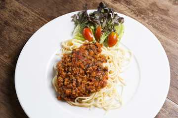 spaghetti with meat sauce