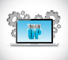 start-up computer industry illustration design