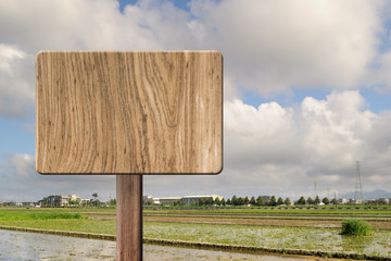 Blank wooden sign