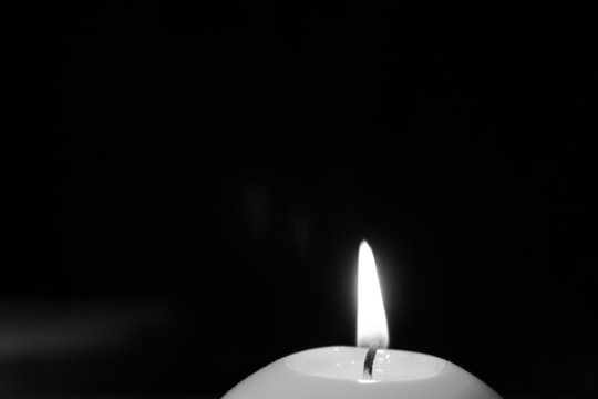 Tot und Trauer -  Kerze - Beileidskarte